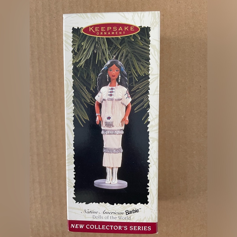 Native American Barbie Dolls of the World Barbie ornament by Hallmark ©️1996 NWT